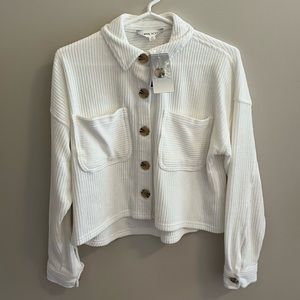 New With Tags White Button Down Jacket